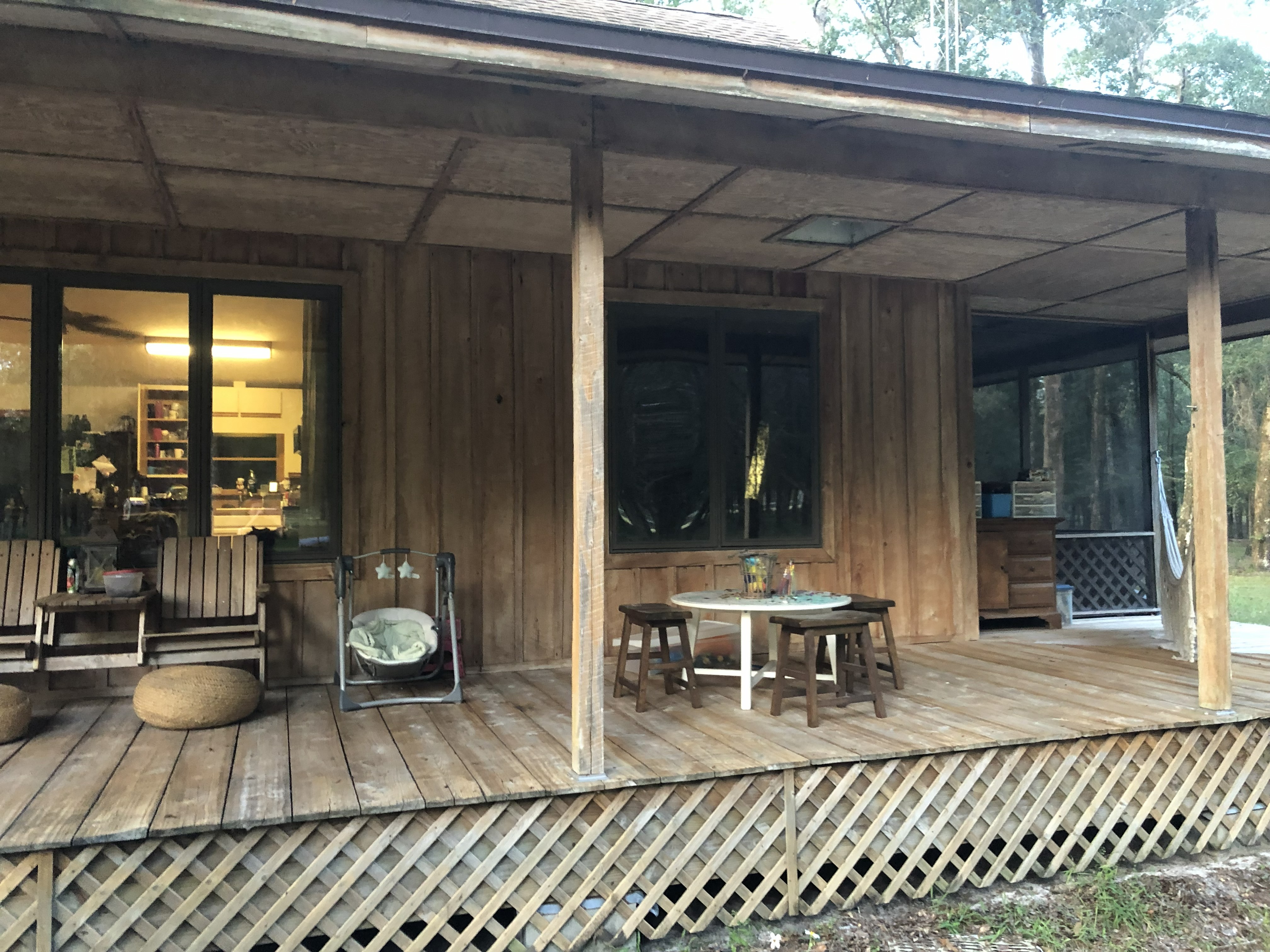 Wrap-Around Porch with table and seating