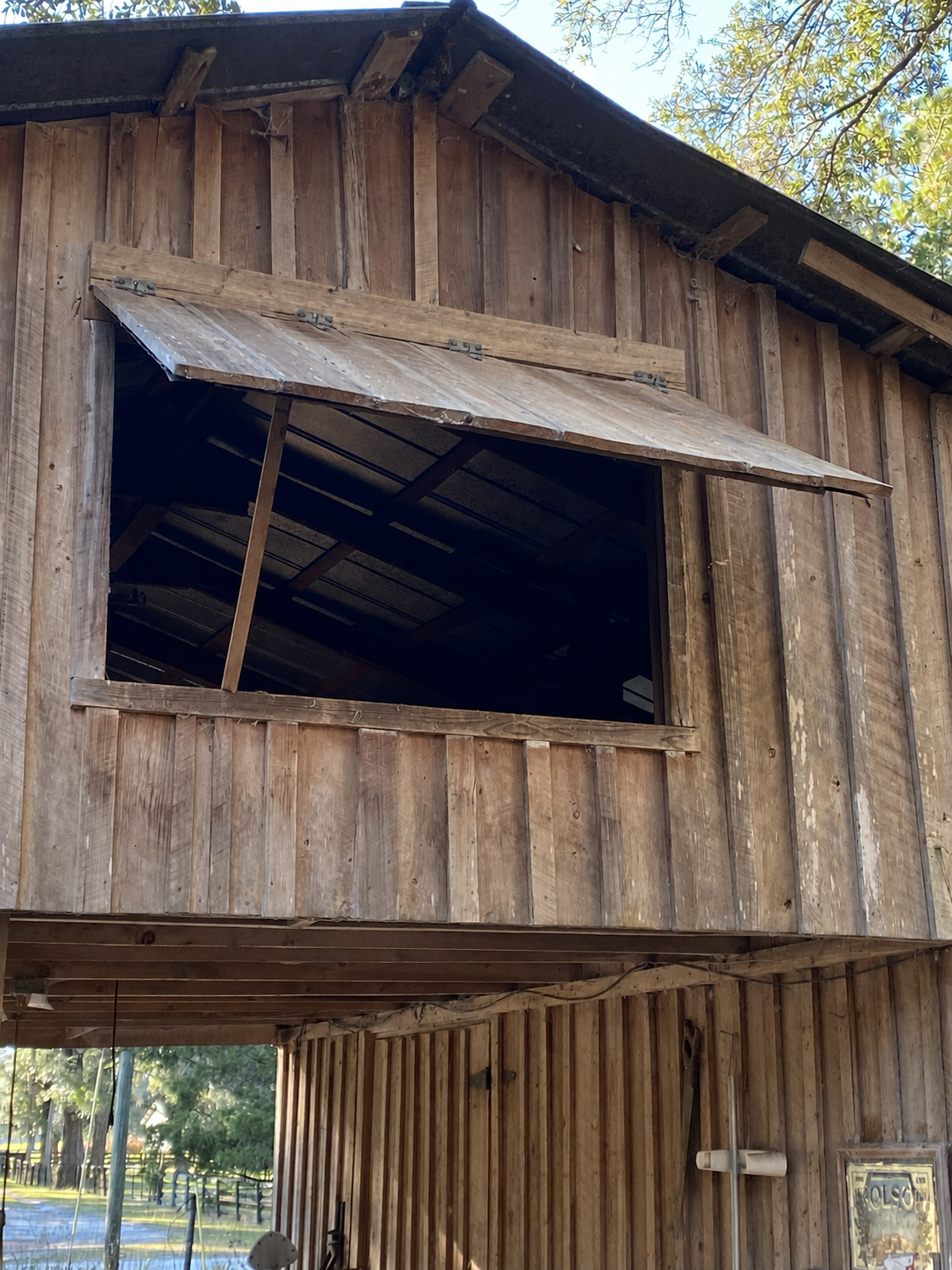Barn hayloft interior